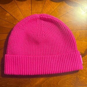 NWT Lululemon RIBBED WOOL BLEND KNIT BEANIE size L/XL POW Pink
